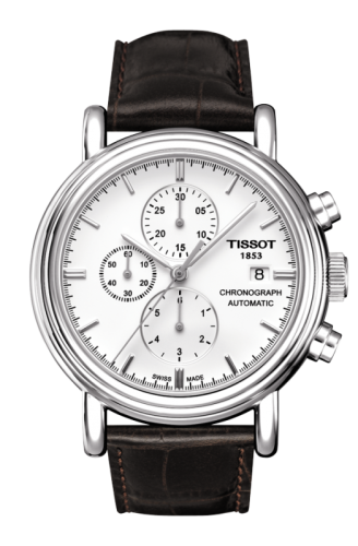 Tissot Carson Chronograph Automatic 42 Stainless Steel / White / Strap